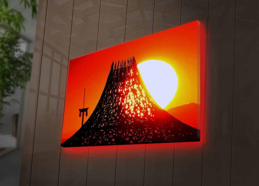 Zidna slika sa LED osvetljenjem 4570DACTBURN-004, 45x70 cm