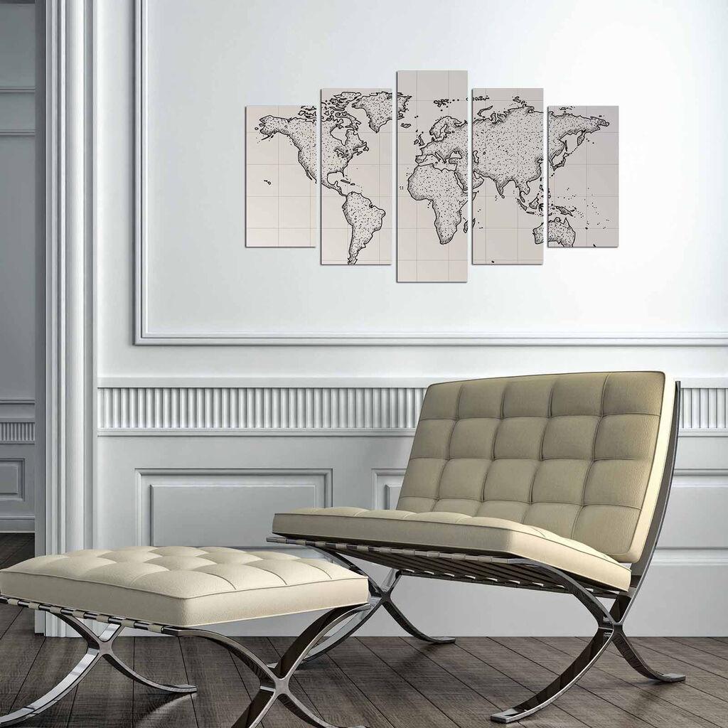 Wallity set Slika 5MAMDF-04, 5 dijelova