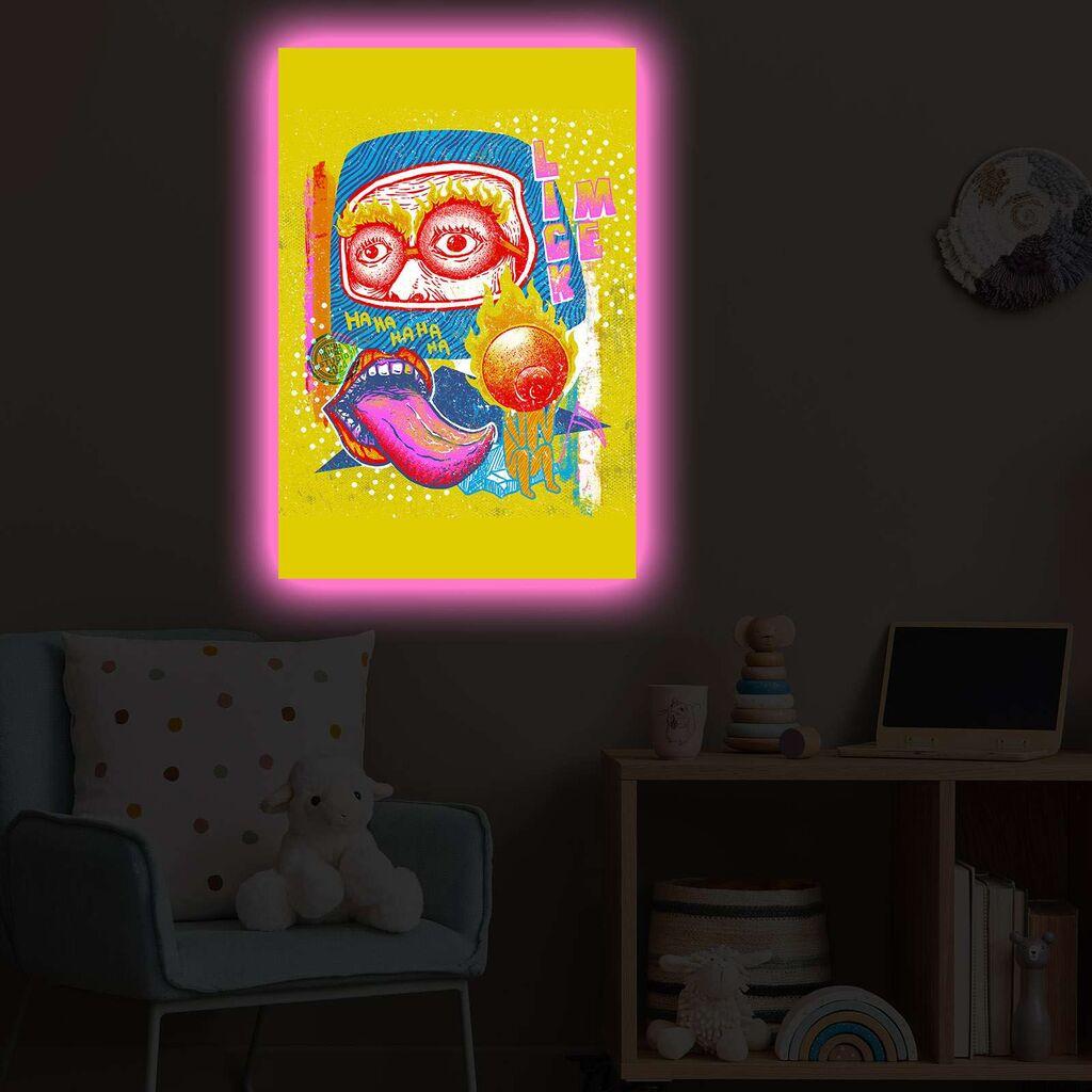 Zidna slika sa LED osvjetljenjem 4570POPARTDACT-003, 45x70 cm