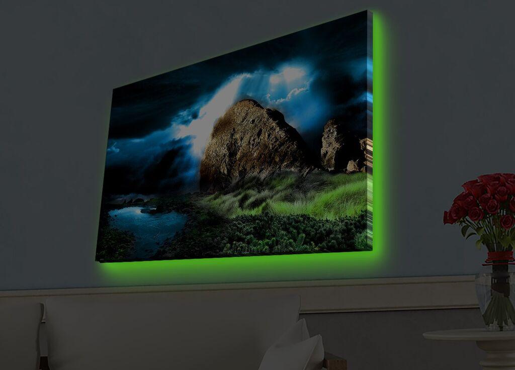 Zidna slika sa LED osvetljenjem 4570HDACT-026, 45x70 cm