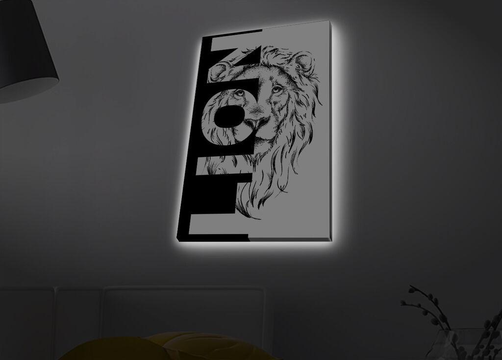 Zidna slika sa LED osvjetljenjem 4570MDACT-079, 45x70 cm