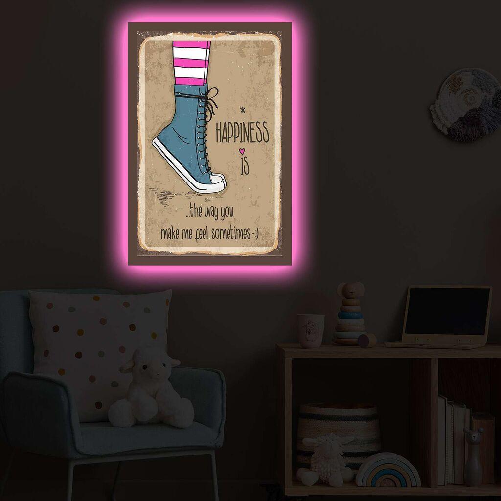 Zidna slika sa LED osvetljenjem 4570POPARTDACT-008, 45x70 cm