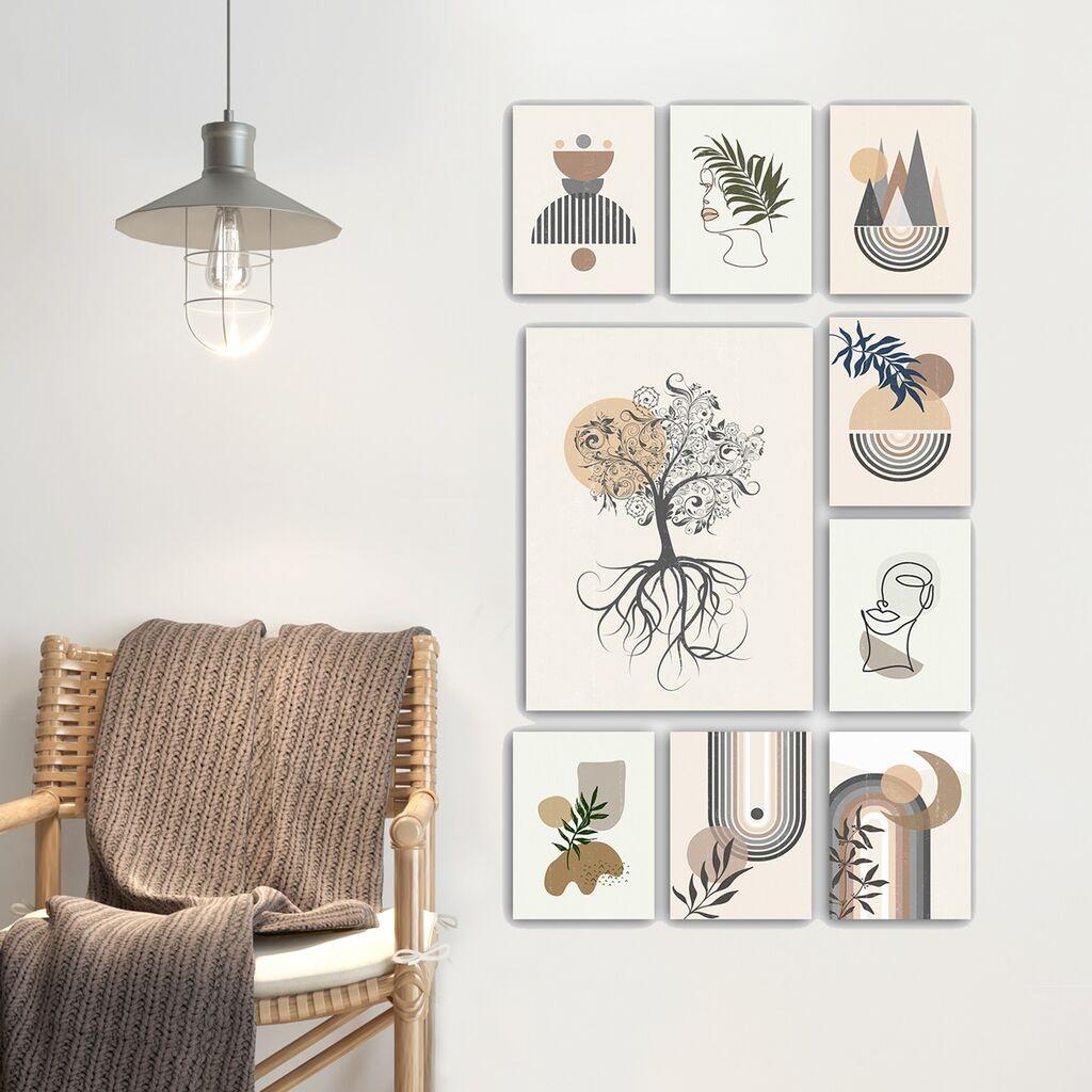 Wallity set slika 9MDF02YS, 9 dijelova