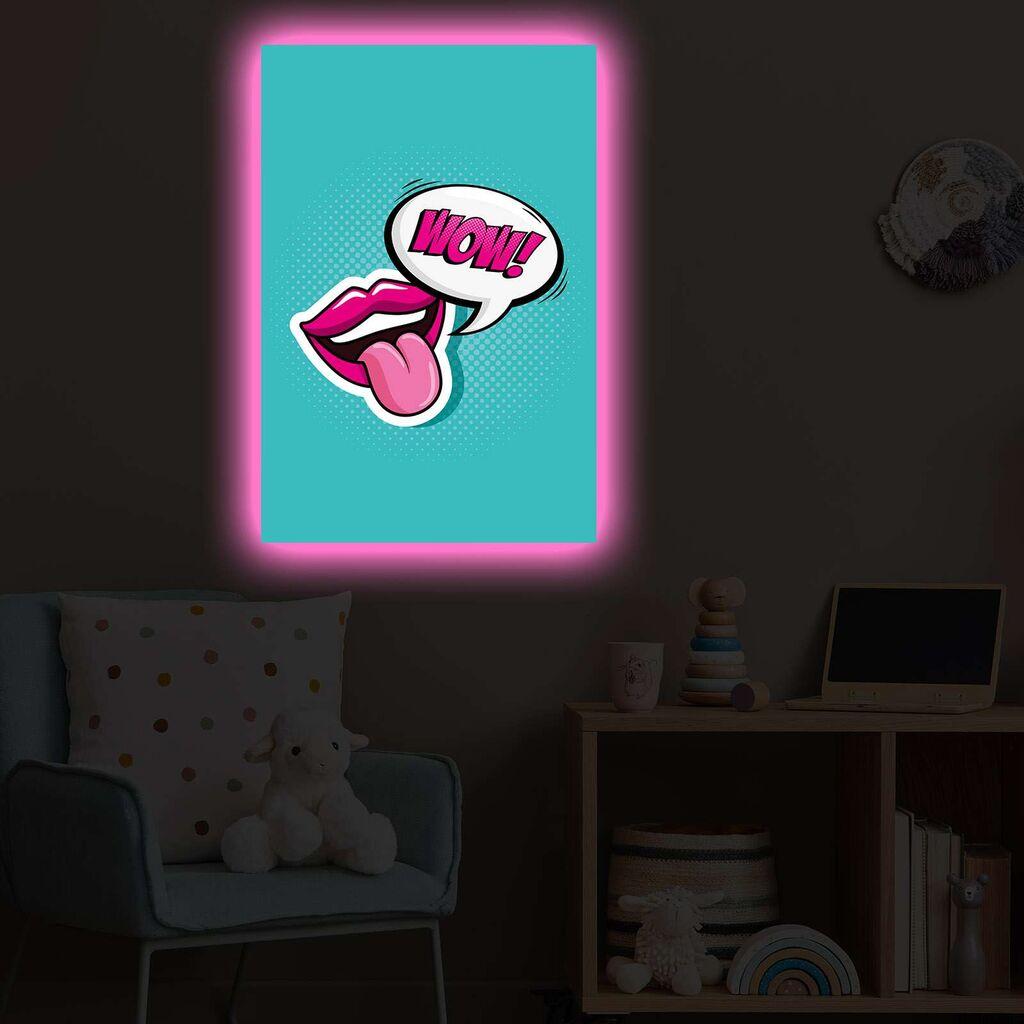 Zidna slika sa LED osvetljenjem 4570POPARTDACT-001, 45x70 cm