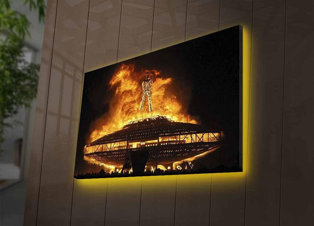 Zidna slika sa LED osvetljenjem 4570DACTBURN-006, 45x70 cm