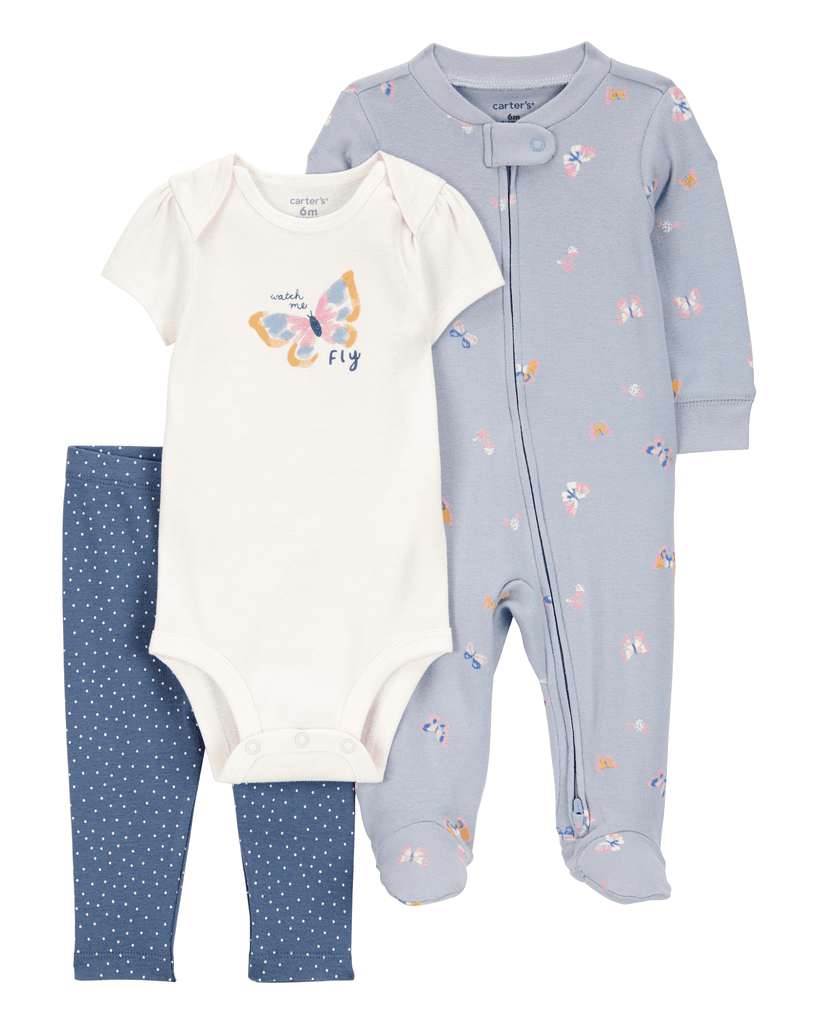 Carters Komplet za bebe, Zeka, Bodi i Donji deo, 1T005610, Plavi