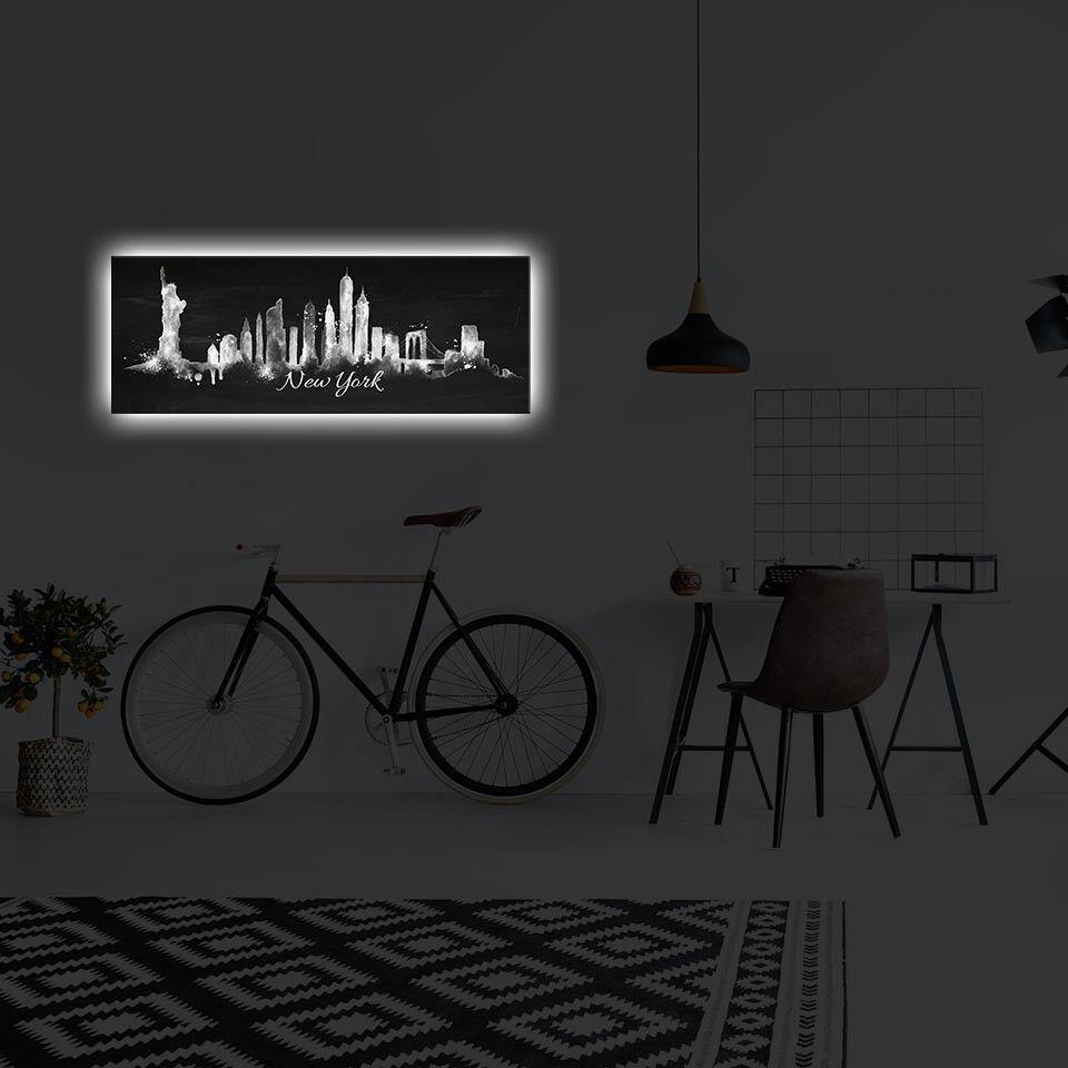 Zidna slika sa LED osvjetljenjem ABD-012, 30x90 cm