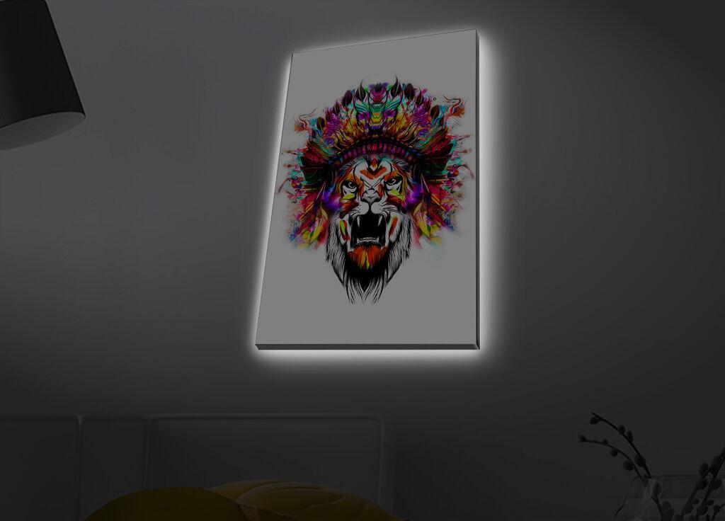 Zidna slika sa LED osvetljenjem 4570MDACT-076, 45x70 cm