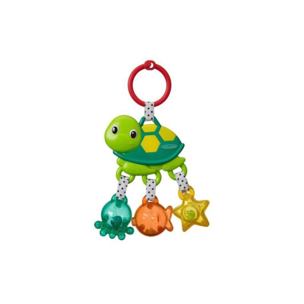 Infantino Igračka za kolica Kornjača sa prstenom za kačenje, 316188, Zelena