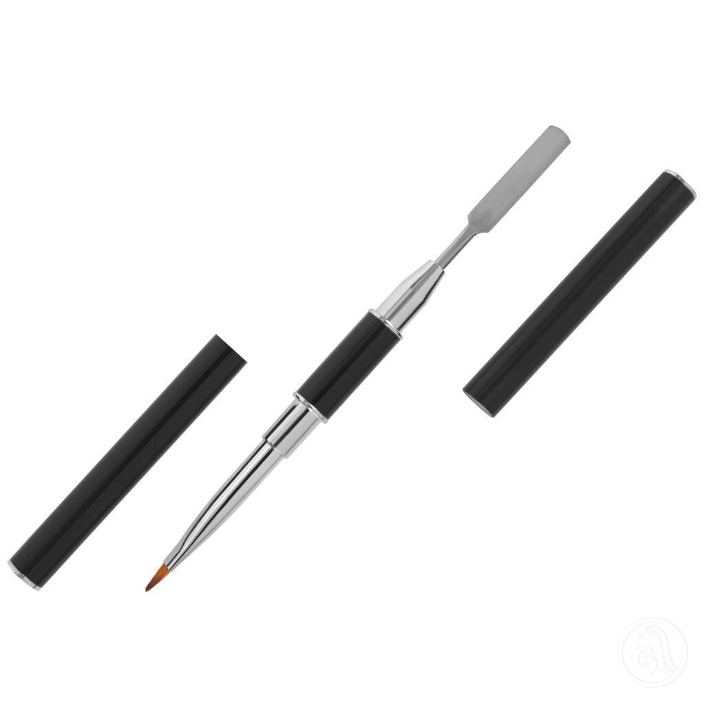 Nail Tools Četkica sa špatulom za gel tehniku ASN-BR11, Sa sintetičkom dlakom