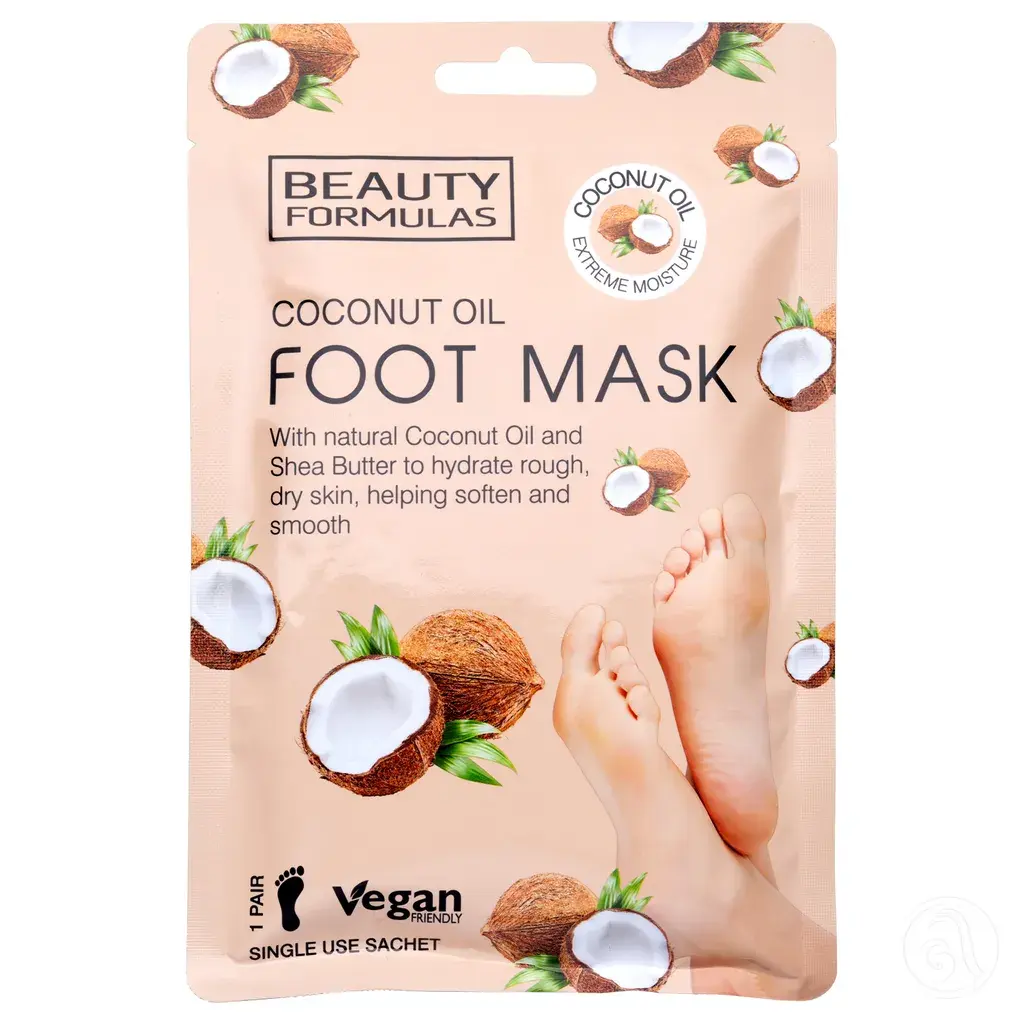 Beauty Formulas Pedikir čarape za hidrataciju stopala, 2 Komada, Kokosovo ulje