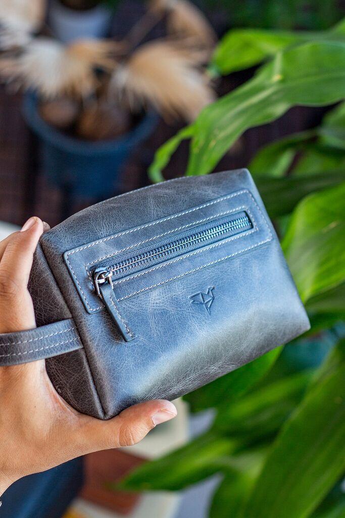 Bagmore muška toaletna torbica Boston Crazy, siva