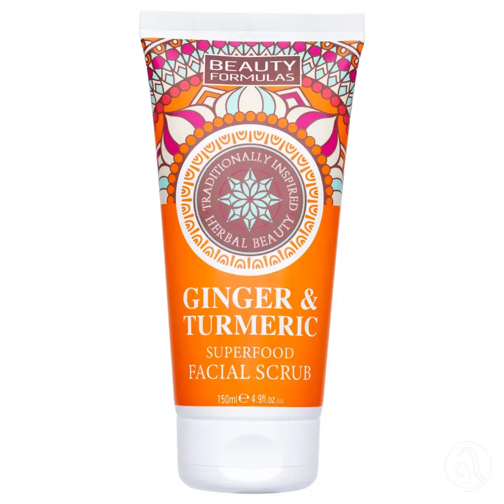 Beauty Formulas Piling za lice, Đumbir, Kurkuma, 150 ml