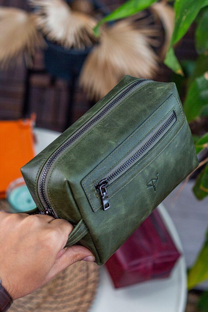 Bagmore muška toaletna torbica Boston Crazy, zelena