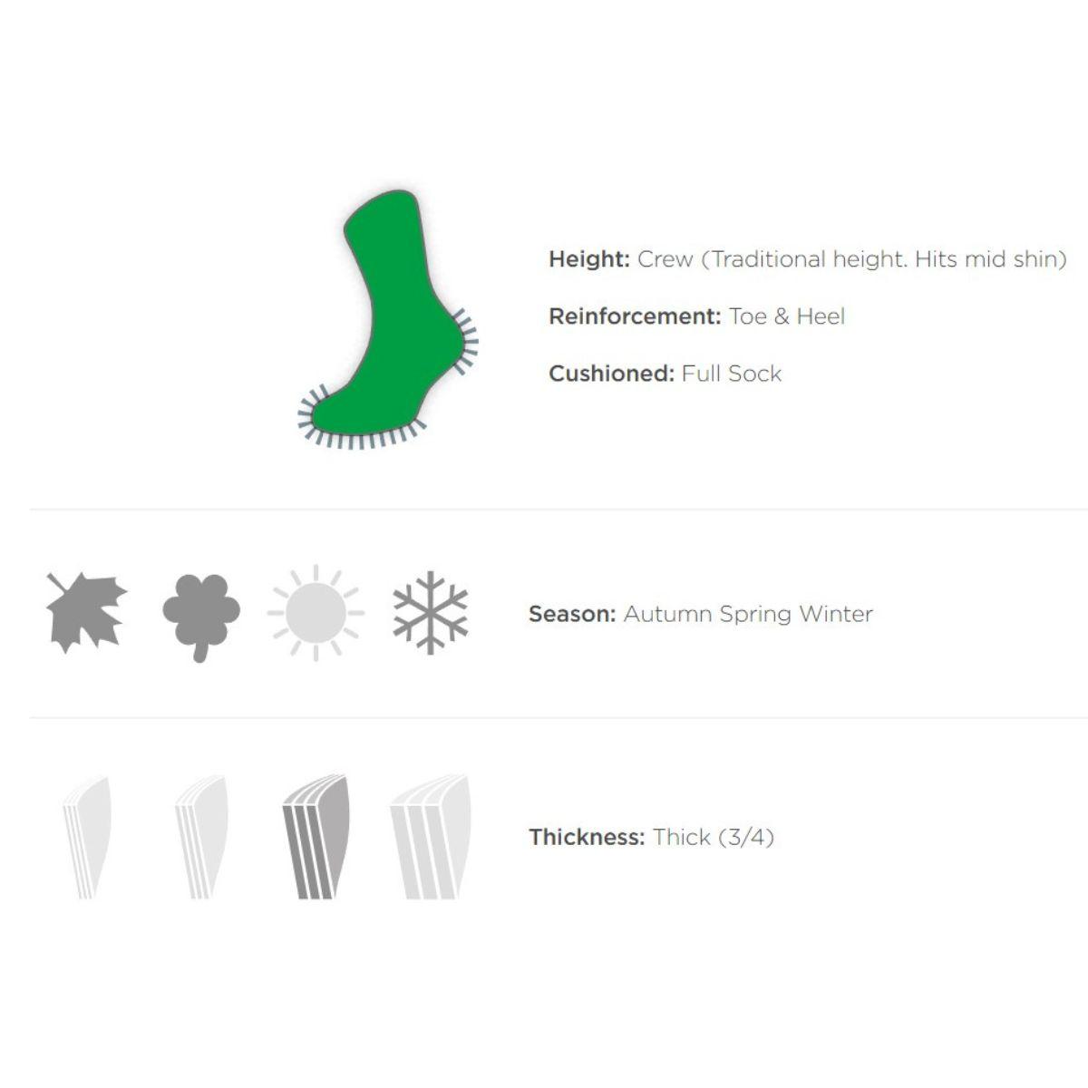 LORPEN Čarape T2 Midweight Hiker Eco, Crne