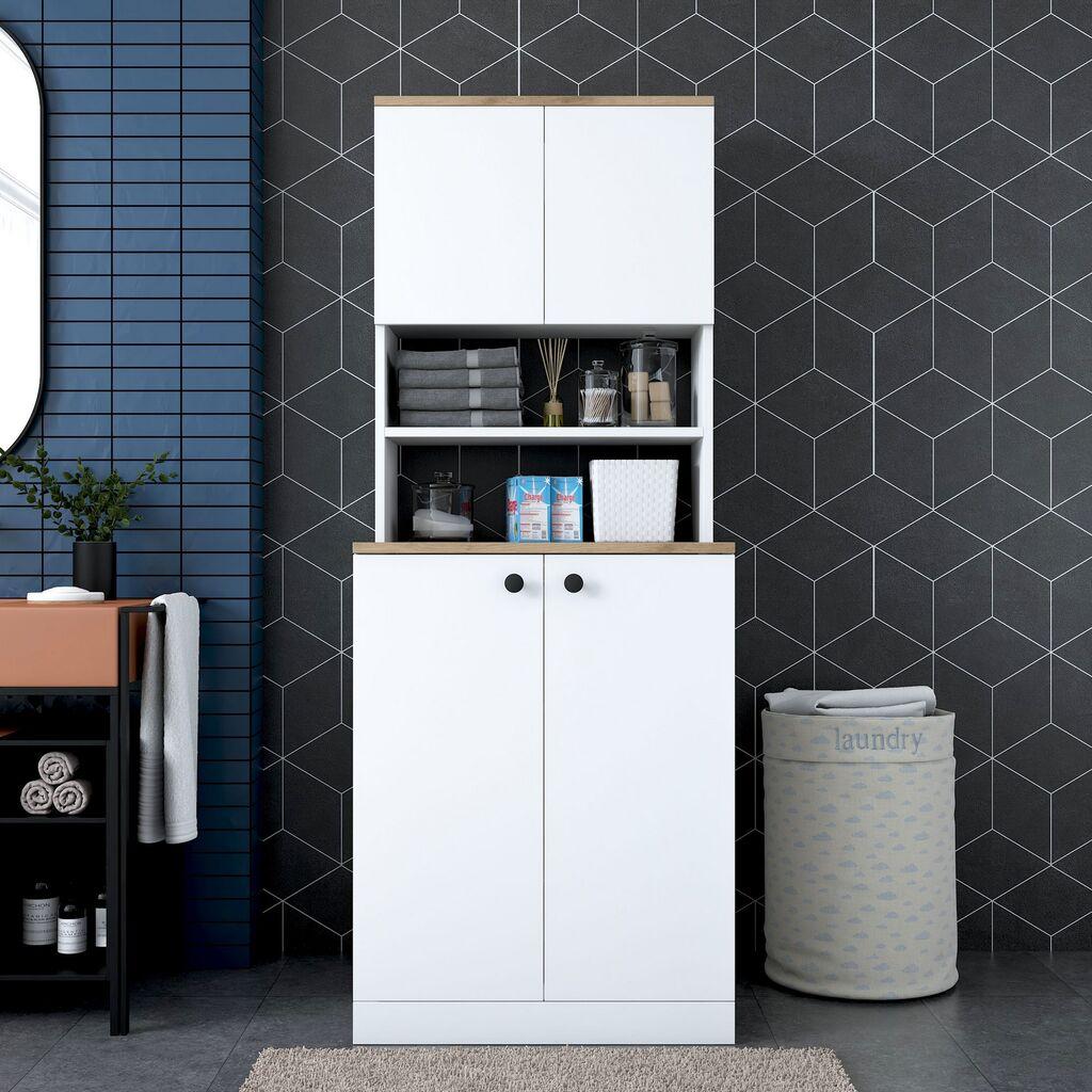 Hanah home Kupaonski ormarić KD102-2160, 70 x 183,6 x 72,5 cm, Bijeli