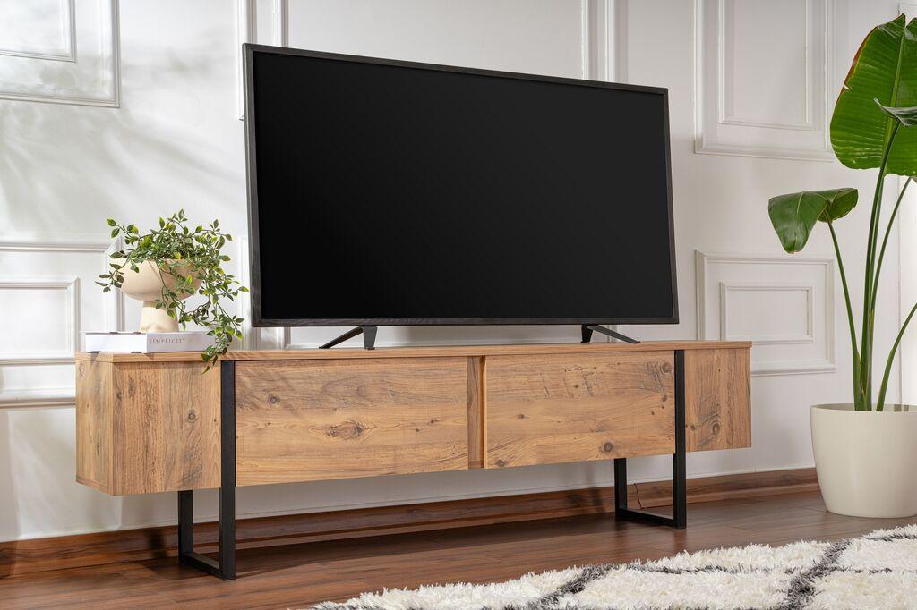 Nordure TV Komoda Serenity, 180x50x29.5cm, Smeđe-Crna