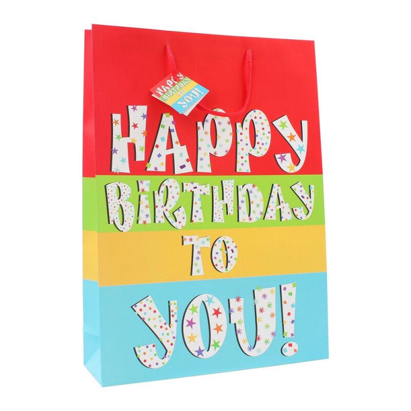 Eureka Jumbo ukrasna torba sa natpisima "Sretan rođendan"