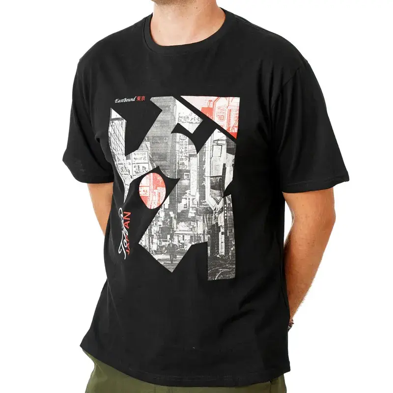 Muška majica kratkih rukava Tokio, crna