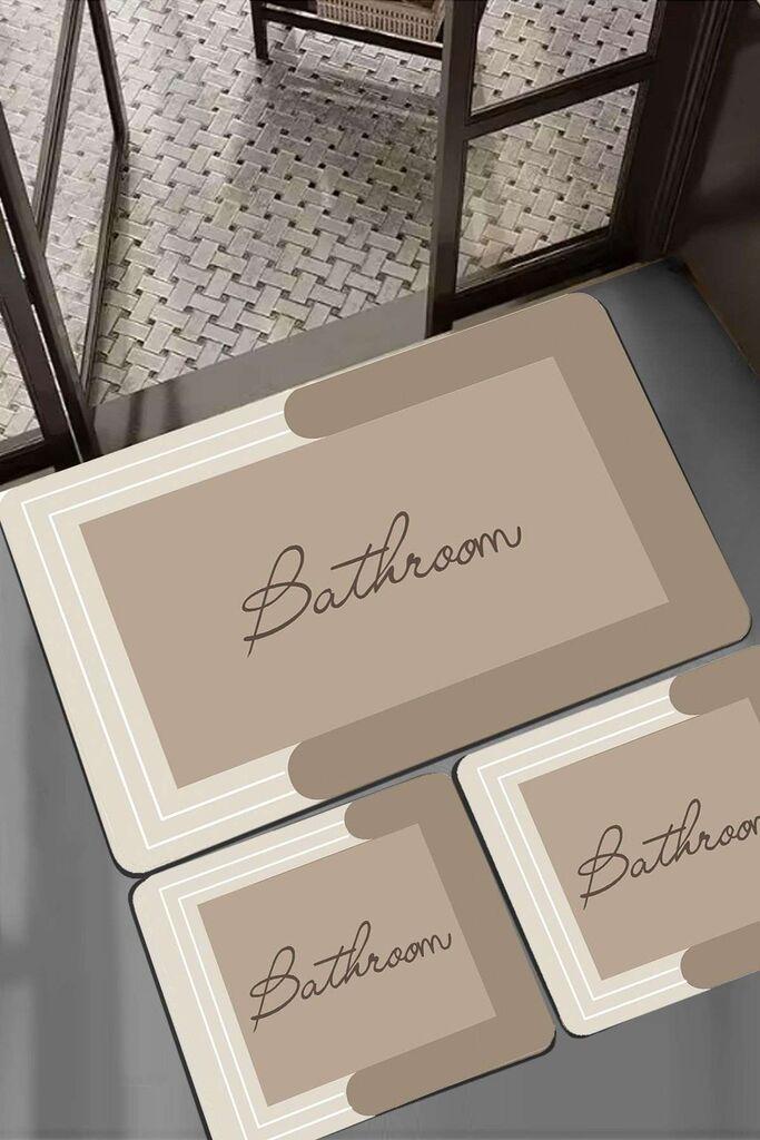 L'essentiel Maison Set prostirki za kupatilo Nakoe, 3 komada, Bež