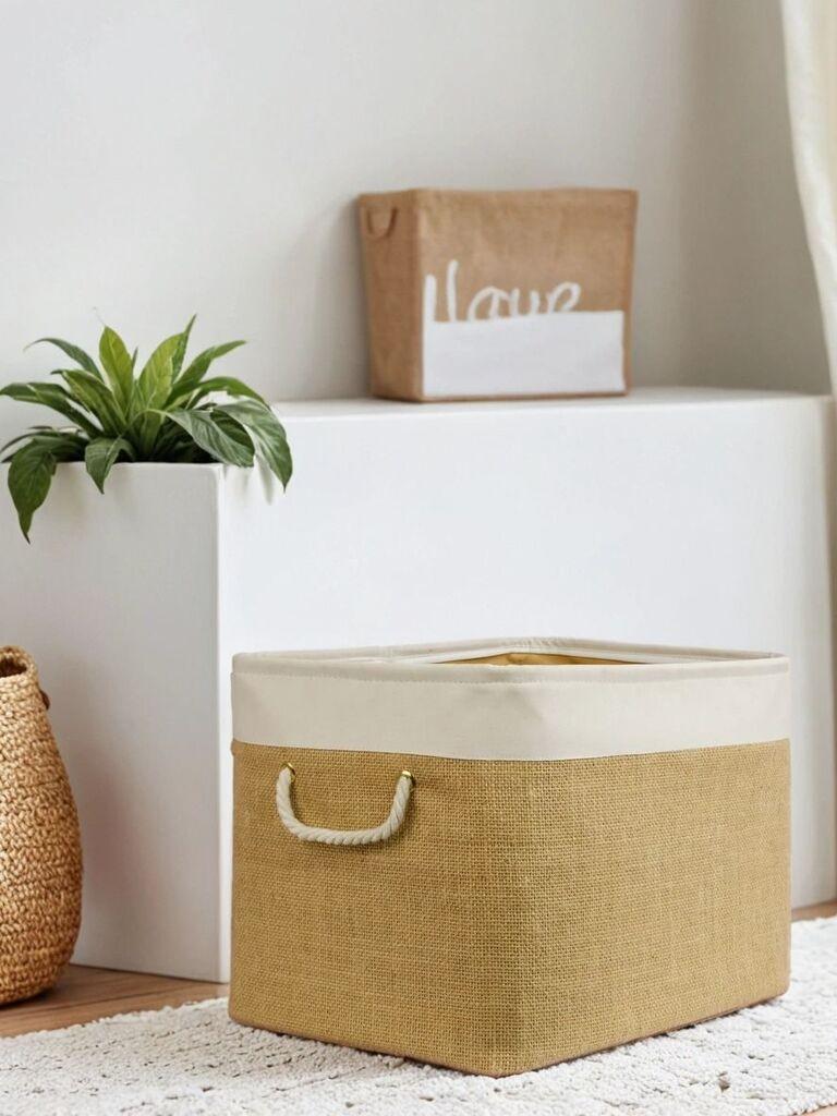 Aberto Design korpa za odlaganje YLC.B.G.3, 37x25x27cm, krem