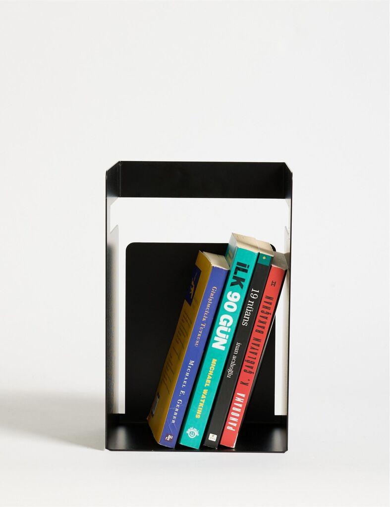 Hanah Home držač za knjige u obliku kocke, 18 x 19 x 15,5 cm, crni