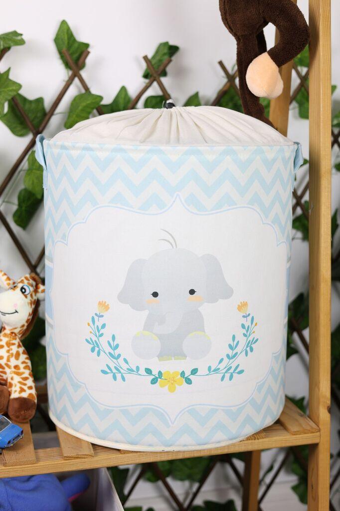 Aberto Design korpa za odlaganje YLC.S.013, 37x40x37cm, Bijelo-plava