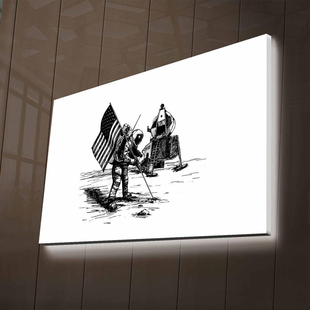 Zidna slika sa LED rasvjetom NASA-012, 45x70 cm