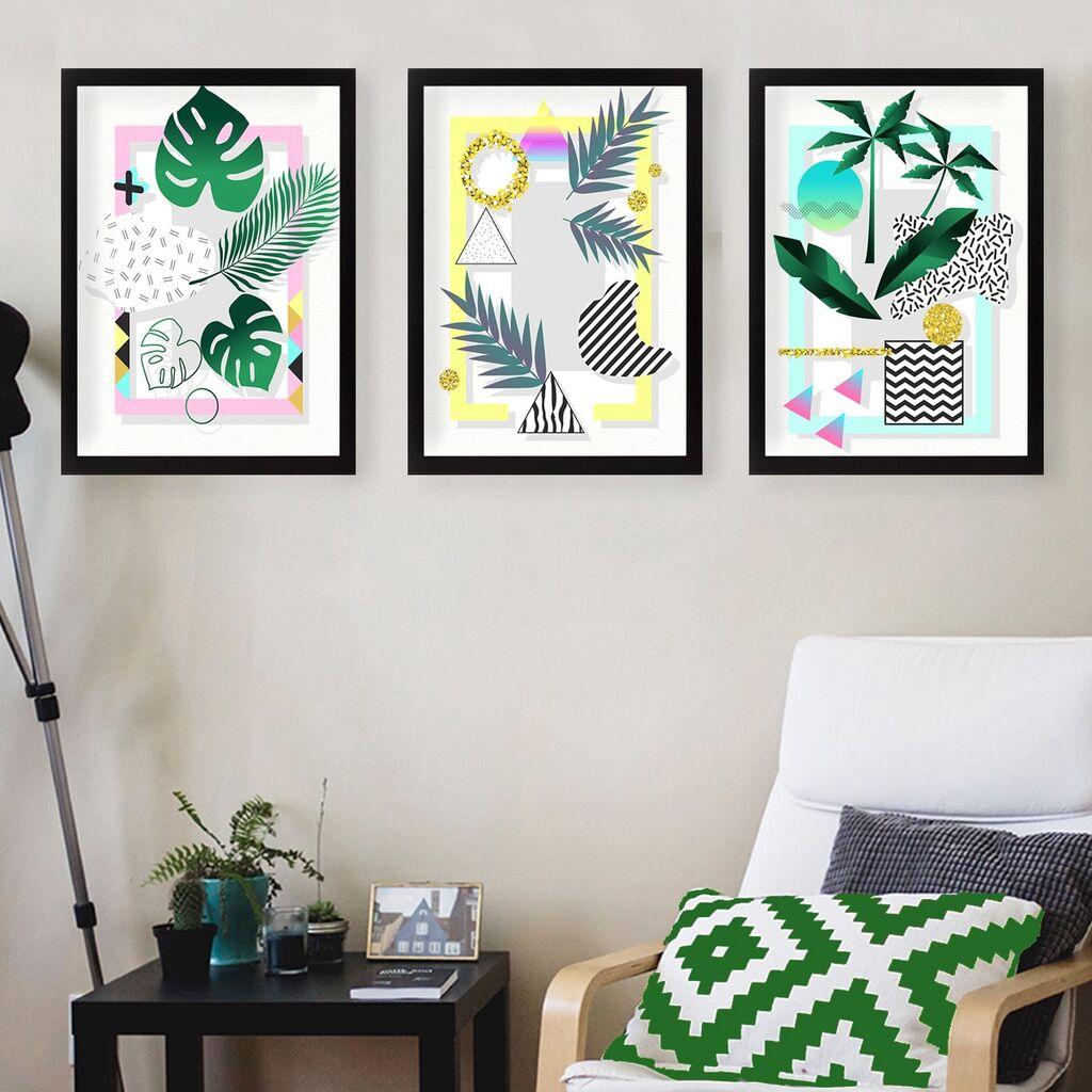 Wallity Set uramljenih slika SET_070, 3 dijela