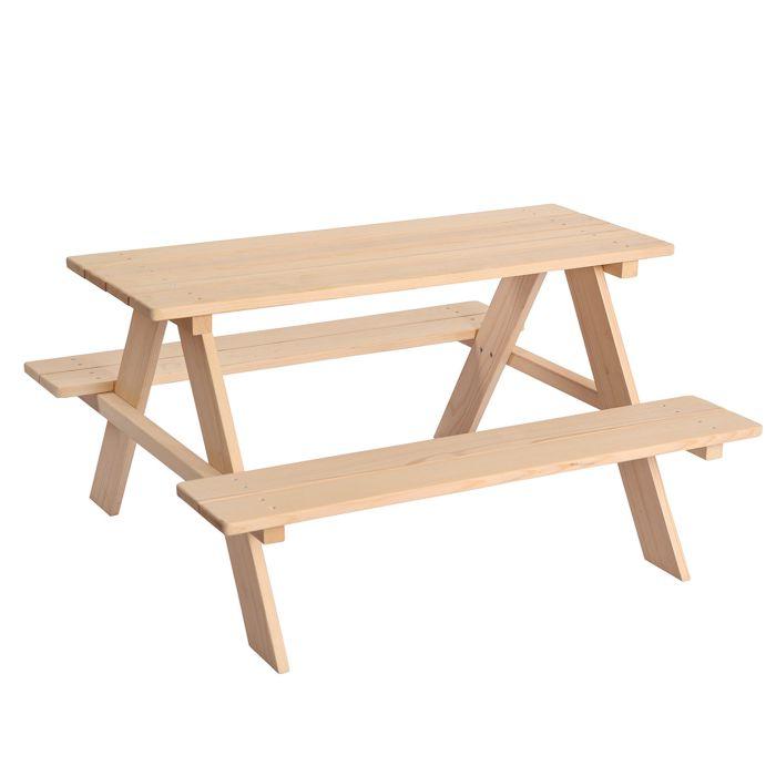 KUKKA Mini piknik stol za klupama, Smeđe boje