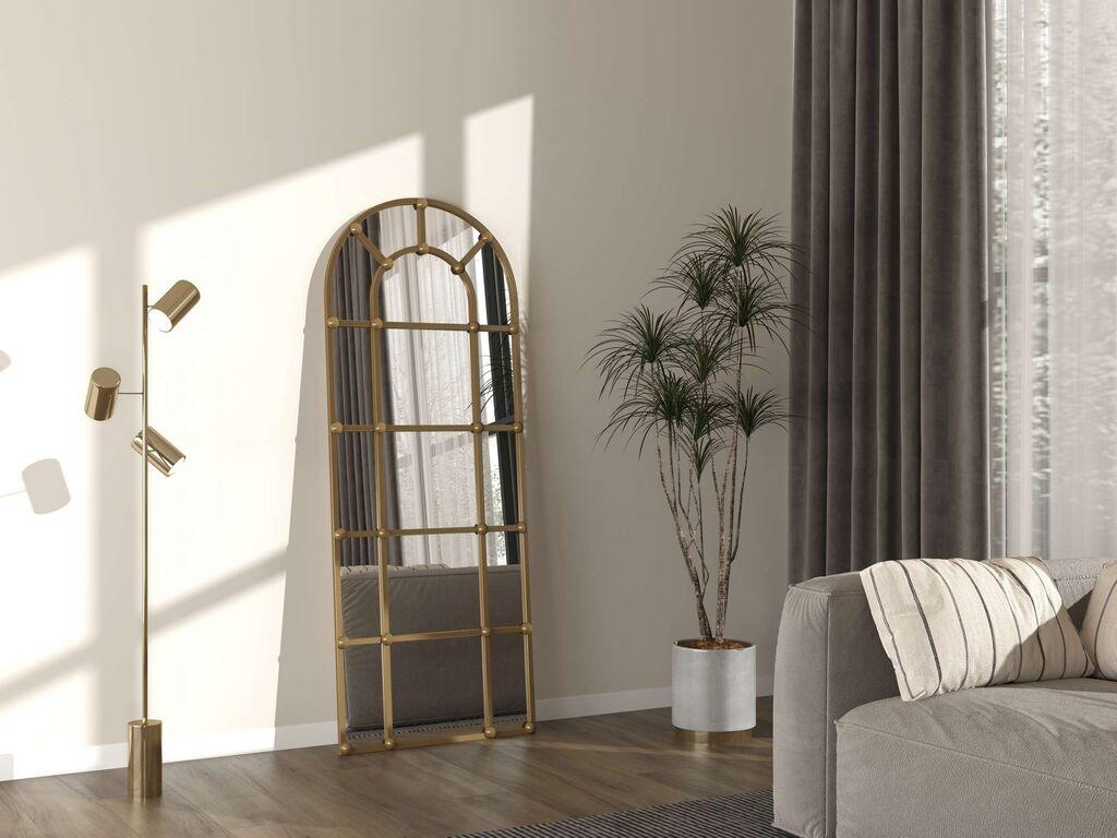 Hanah Home Podno ogledalo Ovalis Dar, 70 cm x 180 cm, Zlatna boja