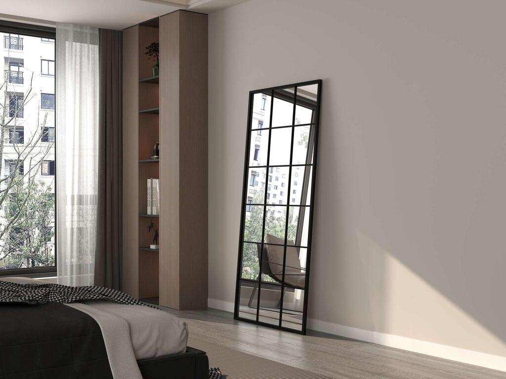 Hanah Home Podno ogledalo Karex, 80 cm x 180 cm, Crno