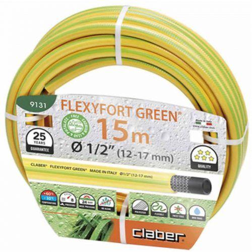 Claber Crijevo za vodu Flexyfort, 1/2 15m, Žuto-zeleno