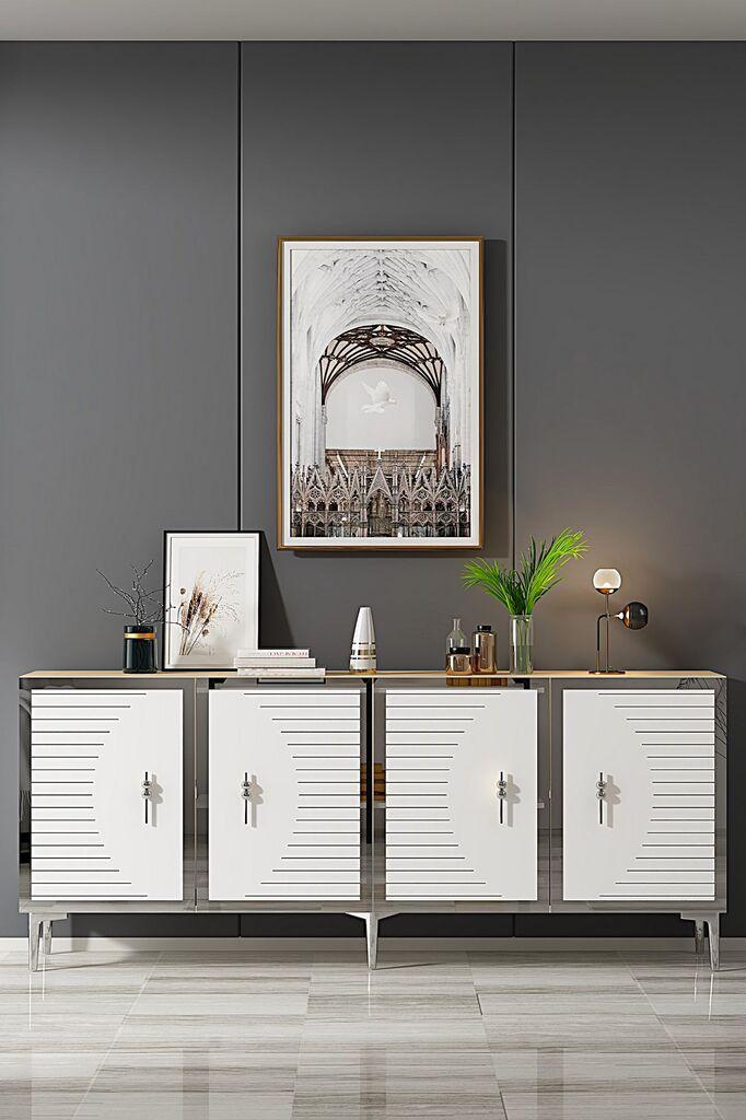 Hanah Kućna Konzola Tuna 180, 180x75x32 cm, Bijela