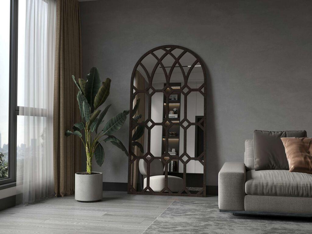 Hanah Home Podno ogledalo Zylo, 90 cm x 180 cm, Smeđa