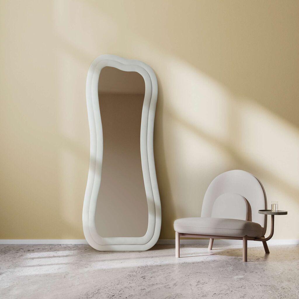 Hanah Home Podno ogledalo Sun, 65 cm x 170 cm, Krem