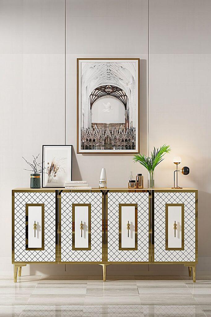 Hannah Kućna Konzola Puma 150, 150x75x32 cm, Bijela