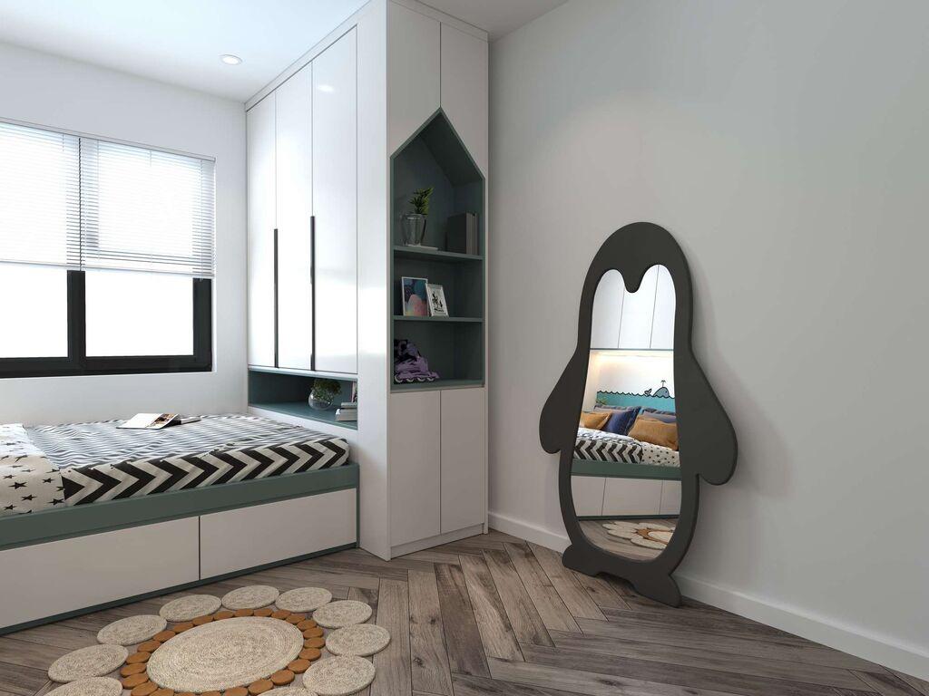 Hanah Home Podno ogledalo Penguin, 90 cm x 150 cm, Crno