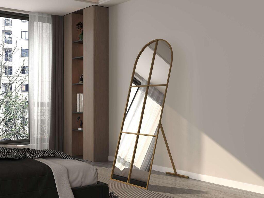 Hanah Home Podno ogledalo Influencer, 70 cm x 180 cm, Zlatne boje