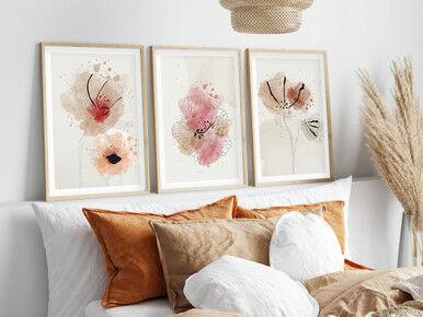 Wallity Ukrasna uokvirena MDF slika, 3 kom