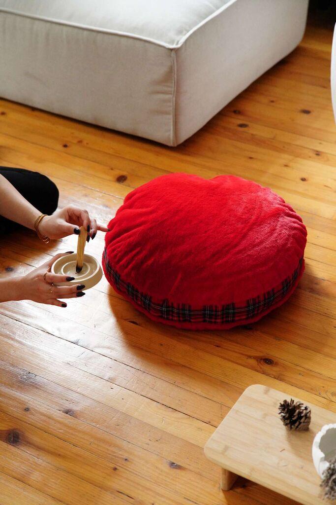 Aberto Design Dekorativni jastuk Pelus, Crveni