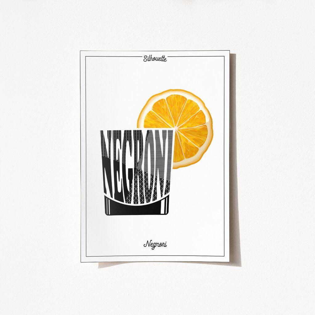 Poster za zid Negroni-2056, 21x29,7 cm, bijeli