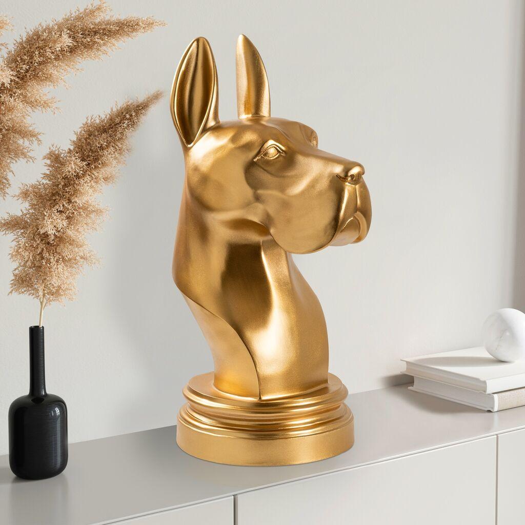 Aberto Design Dekorativna figura psa Danua, zlatna