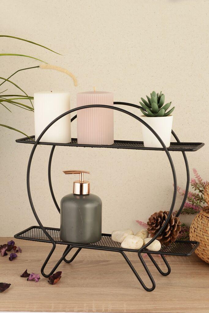 Aberto Design polica Halka D2K, 35 x 33 x 10 cm, crna