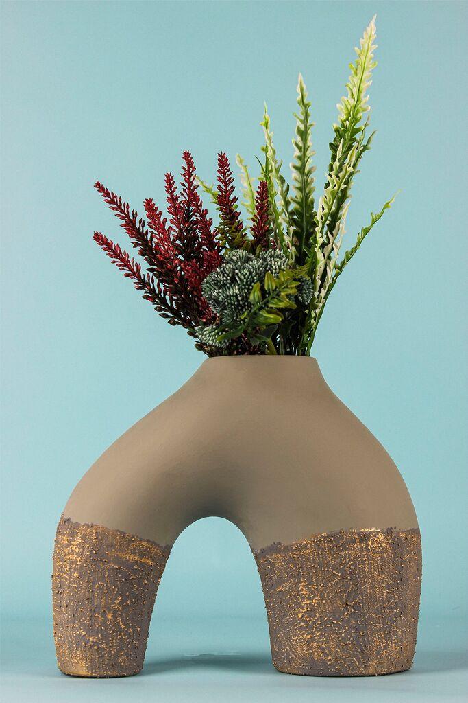 Aberto Design Dekorativna vaza BK005, Smeđa