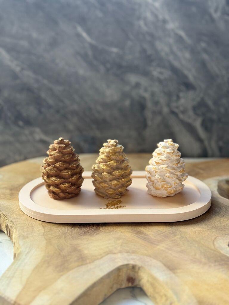 Aberto Design Set ukrasnih figura Božićno kamenje Set od 2, šarene