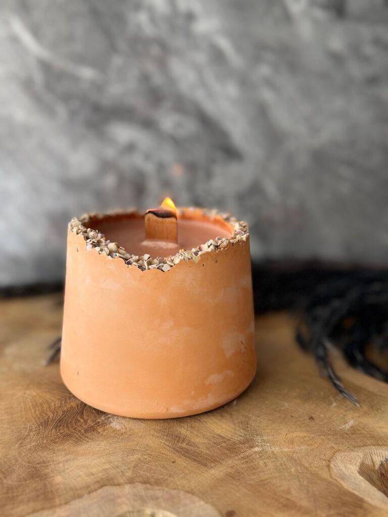 Aberto Design Betonska svijeća 7TM-1, Narandžasta