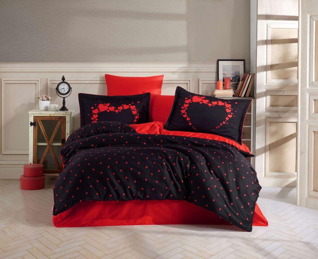 L'essentiel Maison set posteljine Amore, 240x260 cm, crna