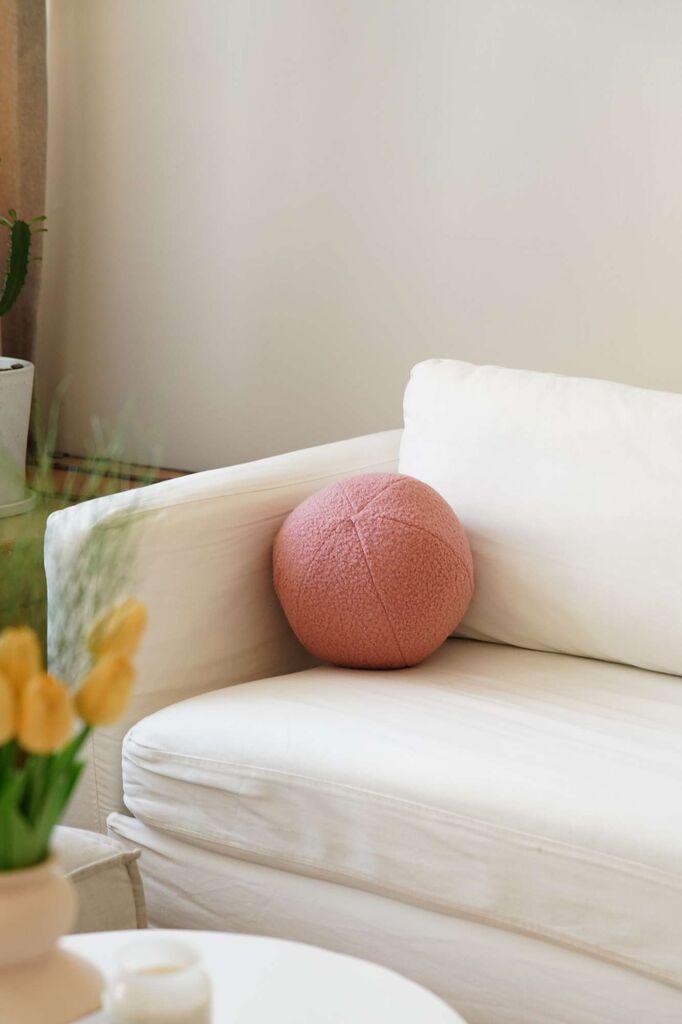 Aberto Design Dekorativni jastuk Teddy Top 20, 20x20x20 cm, svijetlo roze