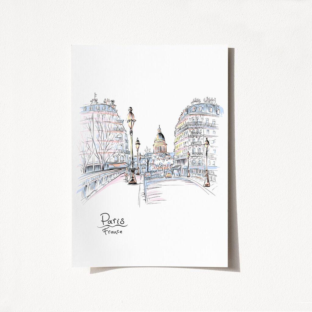 Wallity poster Francuska Pariz-2029, 21x29,7 cm, bijela